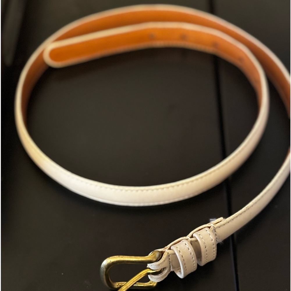 Coach leather belt, Cream, size 30